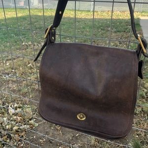 Leather coach purse